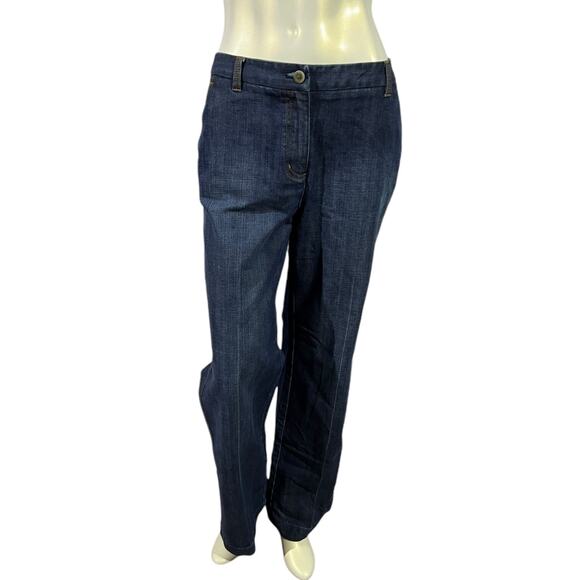 Talbots Stretch Dark Wash Trouser Jeans Size 8 - Classic Fit - Picture 14 of 16